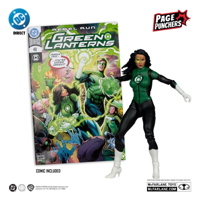 DC Direct Page Punchers Action Figure Jessica Cruz (Green Lanterns 48) (Red Platinum Edition) 18 cm