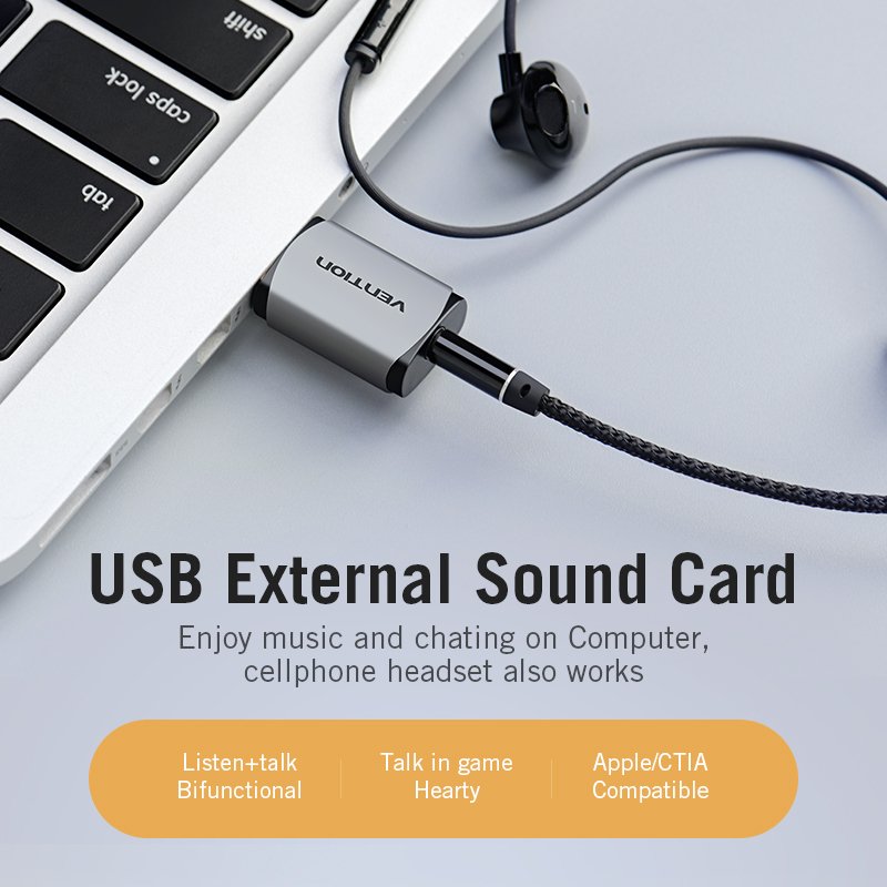 Carte son externe USB Vention (Gris)