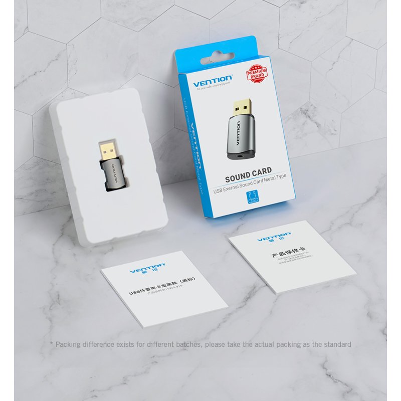 Carte son externe USB Vention (Gris)