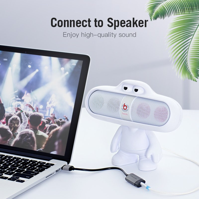 Vention USB External Sound Card 0.15M Gray Metal Type(OMTP-CTIA)