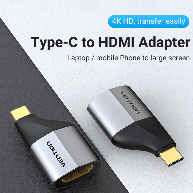 Adaptateur Vention USB-C mâle vers HDMI femelle (Gris)