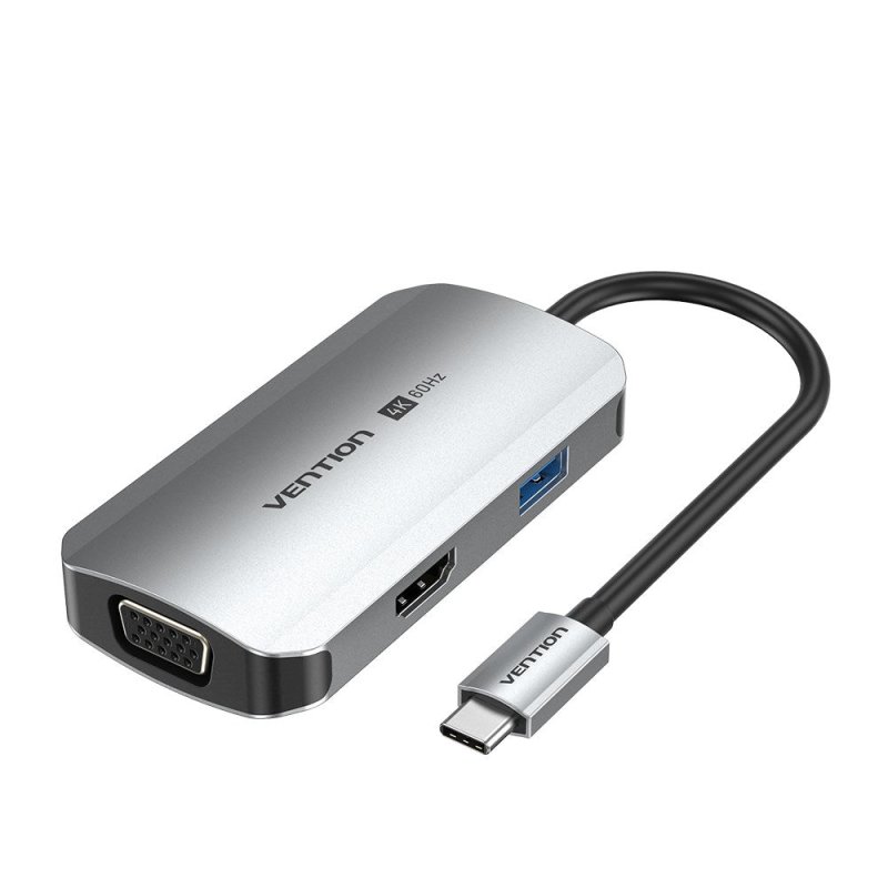 Vention TQAHB station d'accueil Avec fil USB 3.2 Gen 1 (3.1 Gen 1) Type-C Gris
