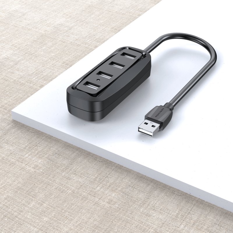 Vention 4 Ports USB2.0 HUB 1M Black
