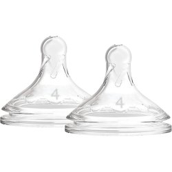 Dr. Brown's Options Wide Mouth Silicone Nipple Level 4 9 Months White 2 Count