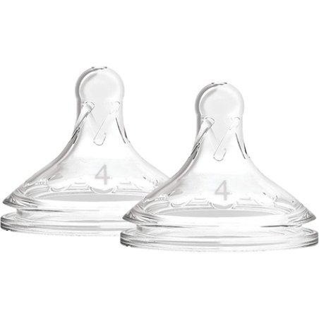 Dr. Brown's Options Wide Mouth Silicone Nipple Level 4 9 Months White 2 Count