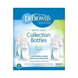 Dr. Brown's Breastmilk Storage And Collection Bottles - 4 Oz Pack Of 4