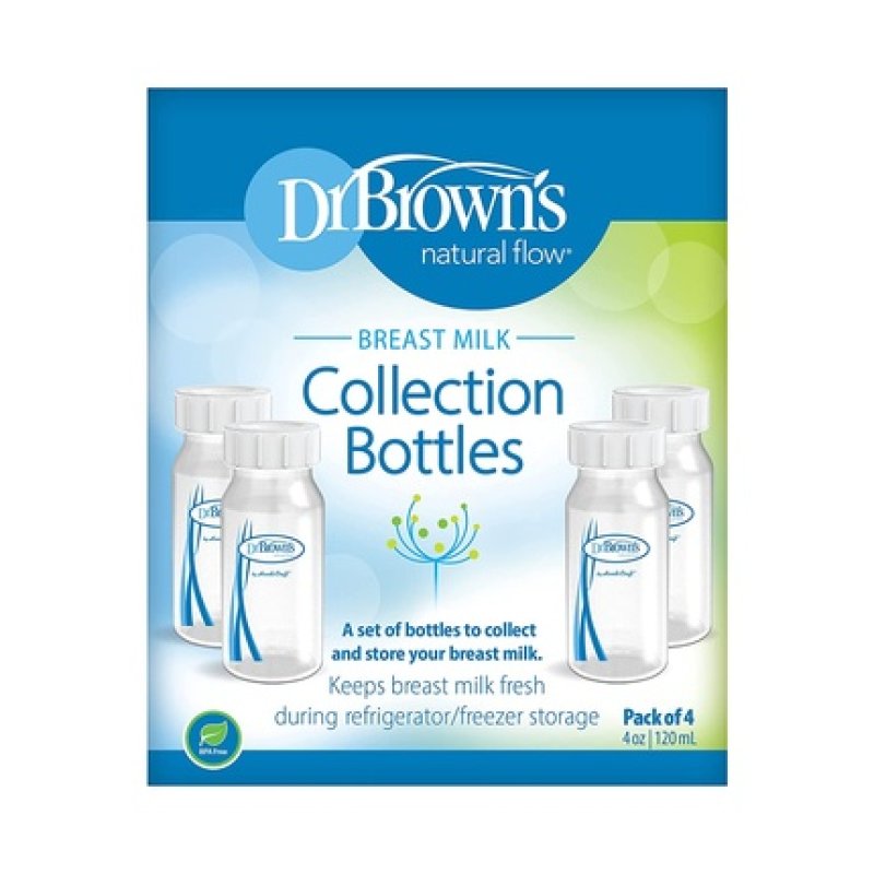 Dr. Brown's Breastmilk Storage And Collection Bottles - 4 Oz Pack Of 4