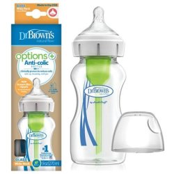 Dr. Brown's Glass Baby Bottle Anti-Colic With Silicone Nipple 270ml