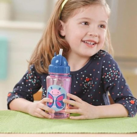 Skip Hop Toddler Sippy Cup with Straw Zoo Bottle 12oz