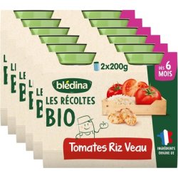 Bledina Les Recoltes Bio Tomatoes Rice Veal 200g