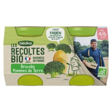 Bledina Organic Baby Food Jars 130g Broccoli and Potatoes