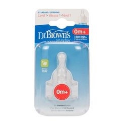 Dr. Browns Options Silicone Nipples For Bottles With Narrow Neck 0m 2 Pack