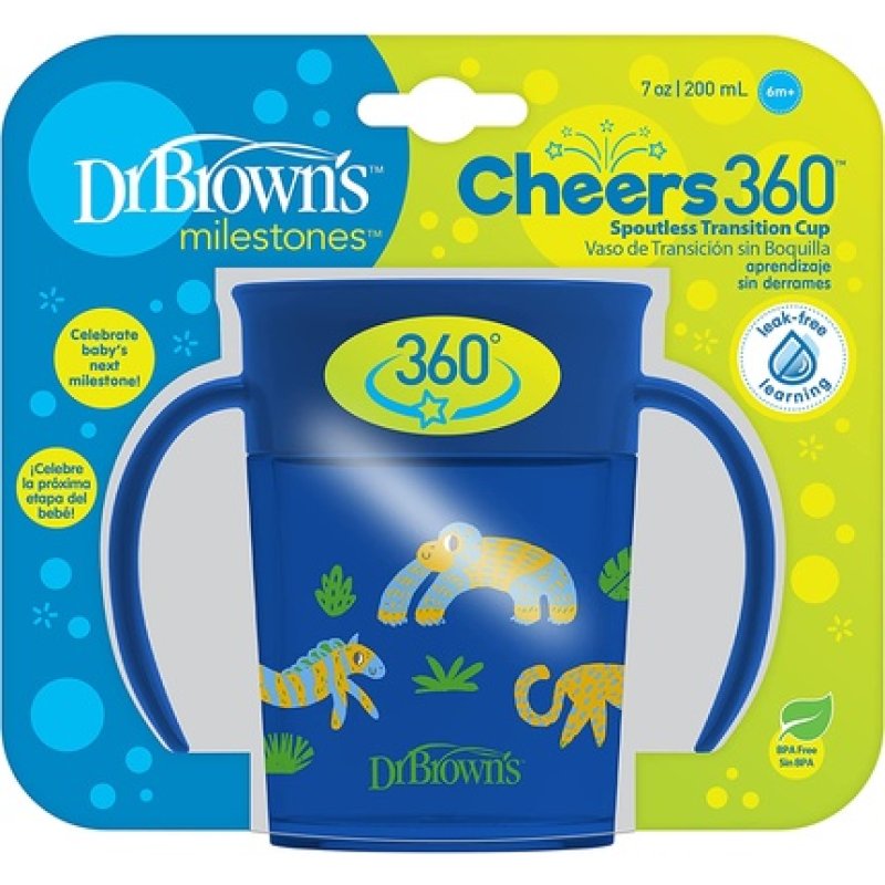 Dr Brown's Cheers 360 Cup Mug 200ml Blue