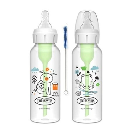 Dr. Brown's Anti-Colic Baby Bottles 8 Oz - Pack of 2