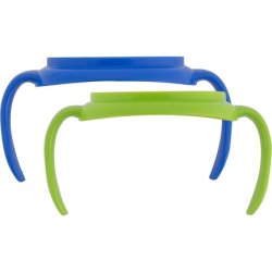 Dr. Brown's Transition Glass Bottle Handles for Boys Pink/Green