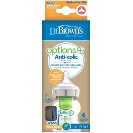 Dr. Browns Options Anti-Colic Glass Baby Bottle, 150ml
