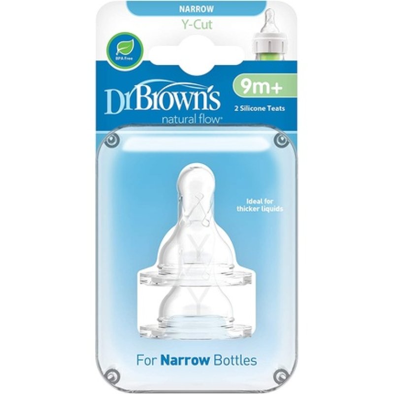 Dr. Brown's Standard Y-Cut Bottle Nipple 2 Pieces