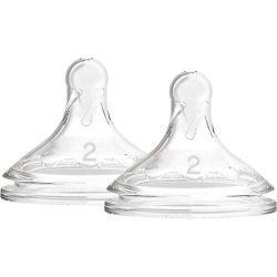 Dr. Brown's Options Silicone Level 2 Teat 3 Months White 2 Count
