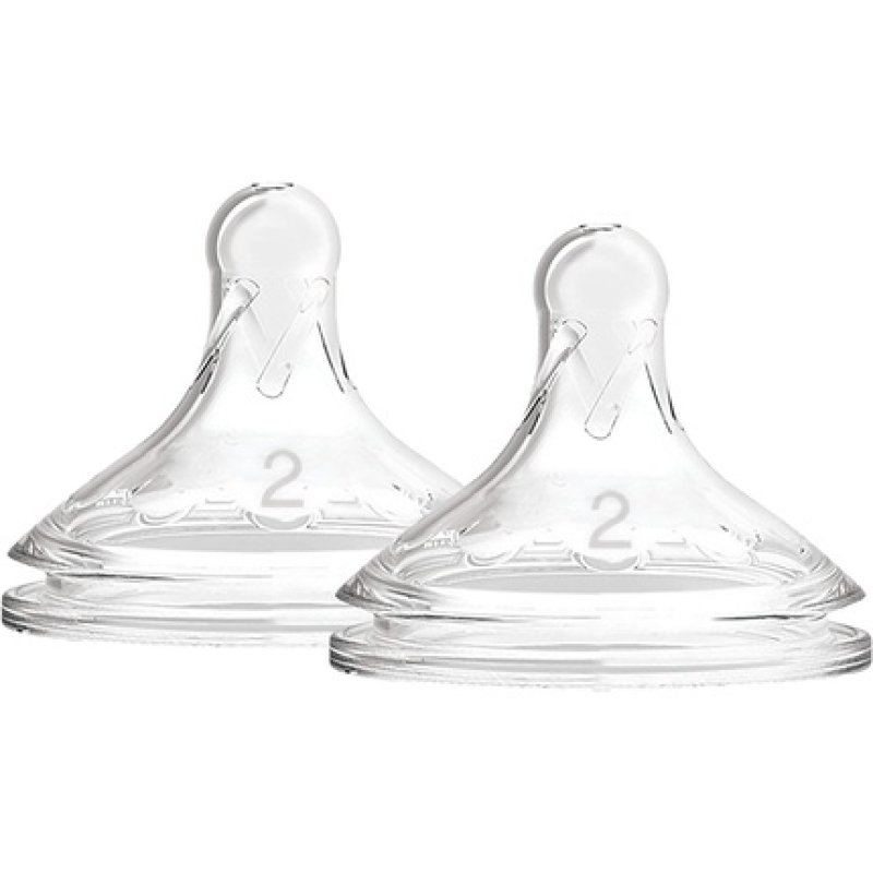 Dr. Brown's Options Silicone Level 2 Teat 3 Months White 2 Count