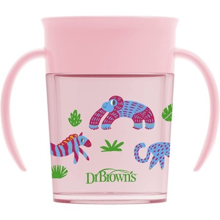 Dr Brown's 360 Spoutless Tumbler, Pink