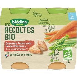 Bledina Recoltes Bio Petits Pois Poulet 200g - Pack of 2