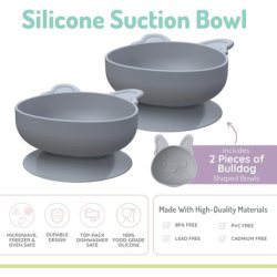 Melii Silicone Suction Bowl for Babies and Toddlers 10.1 Oz - Pack of 2