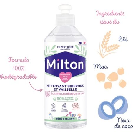 Milton Baby Bottle Cleaner 500ml - Specifically Developed to Remove All Milk