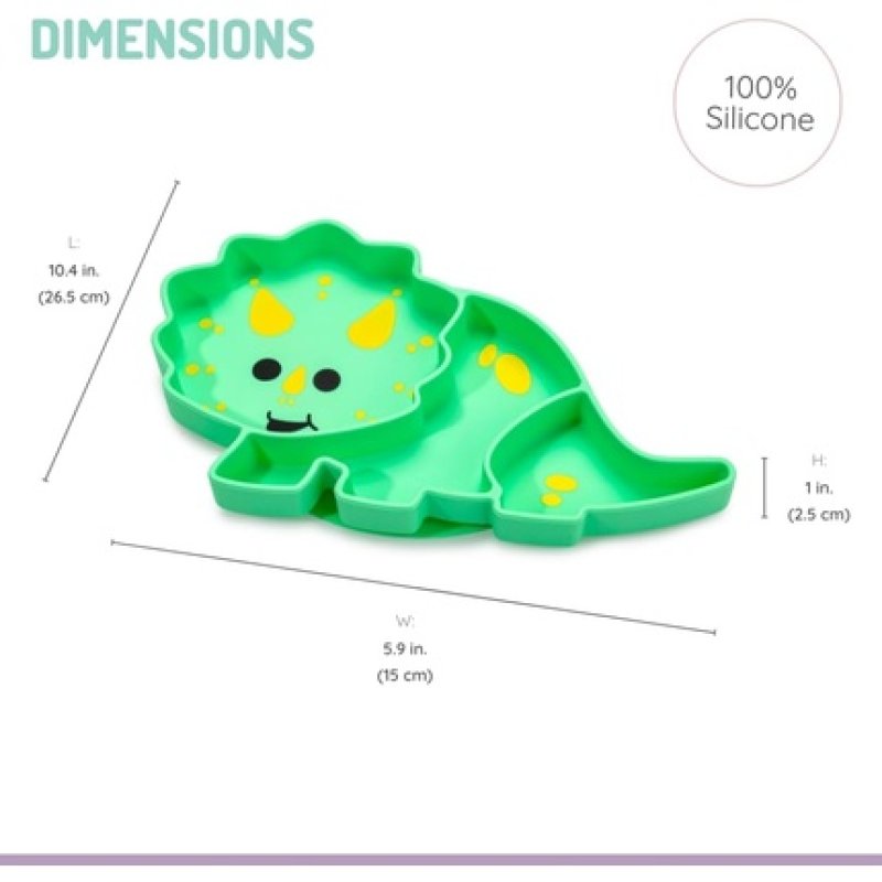 Melii Divided Silicone Suction Plate 100% Silicone for Baby and Toddlers BPA