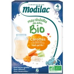 Modilac My Organic Evening Cereals with Carrots for 4 Months 250g