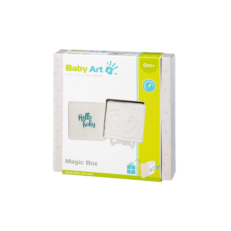Baby Art Magic Box, Plaster Cast Metal Gift Box, For Baby Handprint