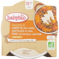 Babybio Carrot Lentil Pork Casserole 15 Months and Up Organic 260g