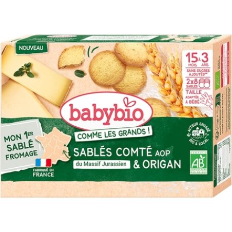 Babybio Shortbread with Comté from the Jura Mountains and Oregano