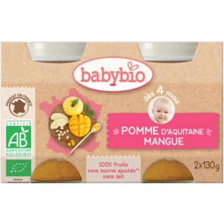 Babybio Mango Apple Organic Baby Food 130g - Pack of 2
