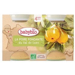 Babybio Soft Melting Pear Organic Puree 130g - Pack of 2