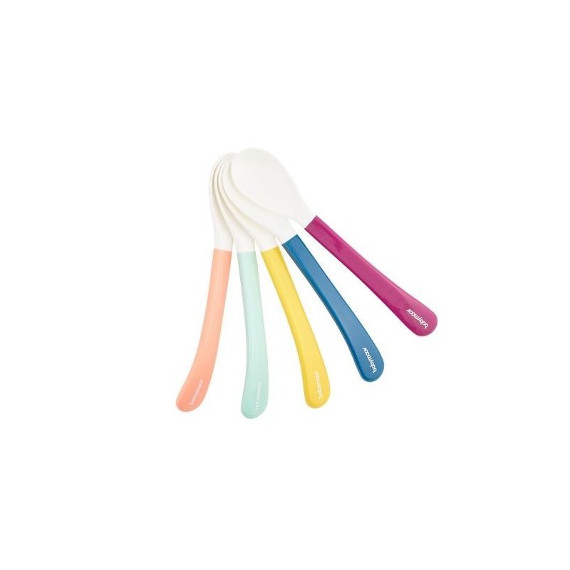Babymoov Baby Spoon Set Of 5, Extra Soft And Ideal For Starting Complementary Feeding