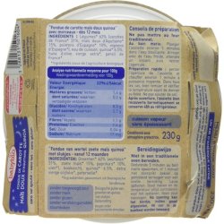 Babybio Carrot Fondue with Aquitaine Sweet Corn and Quinoa 230g