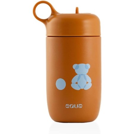 Equa Children's Drinking Bottle 400ml with Foldable Straw Stainless Steel