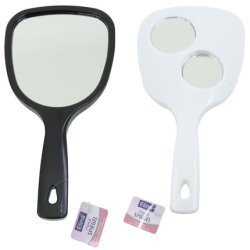 Elina Hand Mirror 26x13x15 Cm 2sided 3x Magnification Assorted Black And White