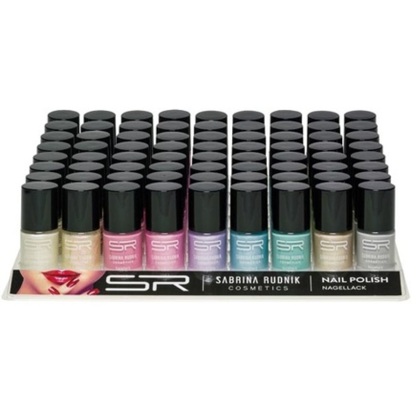 Sabrina Nail Varnish In Trendy Colors 12ml 72 Pieces In Tray