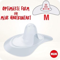 NUK Breastfeeding Nipple Shields Size M (20mm) with Protective Case - Pack of 2