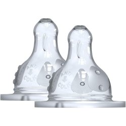 Dodie Initiation Round Nipple with 3 Speeds Anti-Colic Wide Neck Silicone Flow