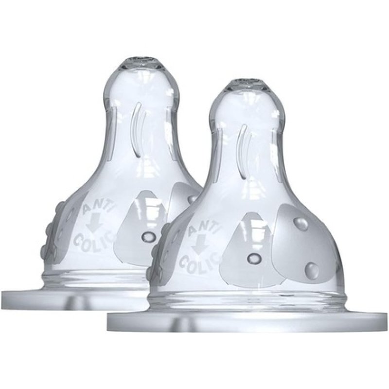 Dodie Initiation Round Nipple with 3 Speeds Anti-Colic Wide Neck Silicone Flow