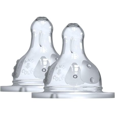 Dodie Initiation Round Nipple with 3 Speeds Anti-Colic Wide Neck Silicone Flow