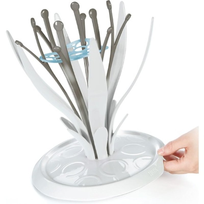 NUK Multi Purpose Baby Bottle Drying Rack - Holds up to 6 Bottles and Accessories - Dishwasher Safe