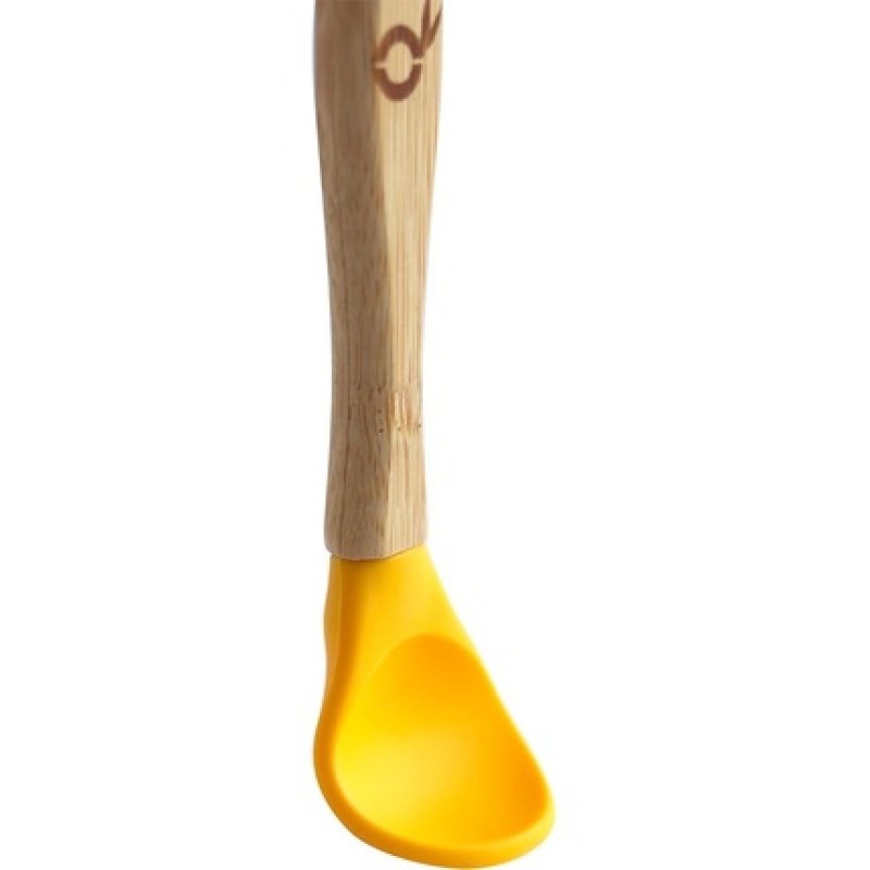 Pandoo Children's Bamboo Spoons Set of 5 with Silicone