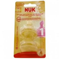Nuk Wide Nipple First Choice 1 Month Latex 2 Units