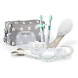 NUK Baby Care Welcome Set with Dummy, Hairbrush, Nail Scissors, Teething and Toothbrush Sets