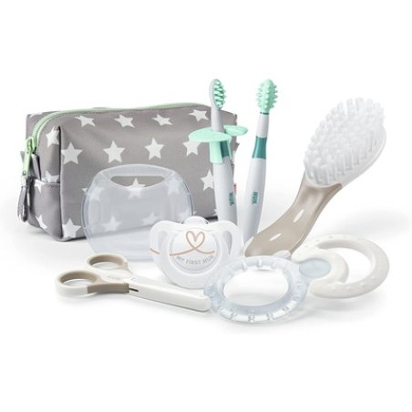 NUK Baby Care Welcome Set with Dummy, Hairbrush, Nail Scissors, Teething and Toothbrush Sets
