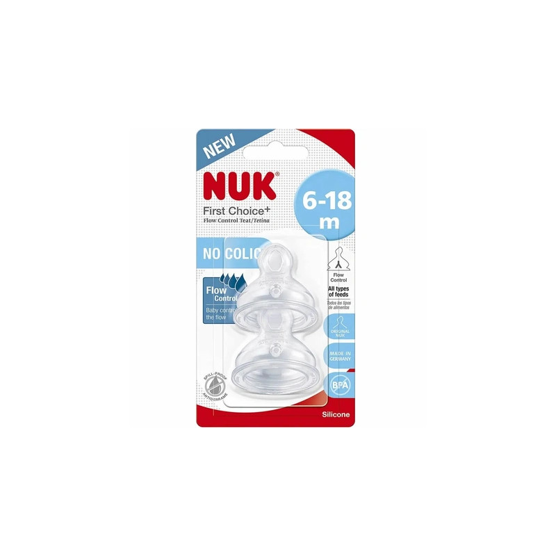 Nuk Nuk First Choice Size 2 Silicone Teat 2 Units