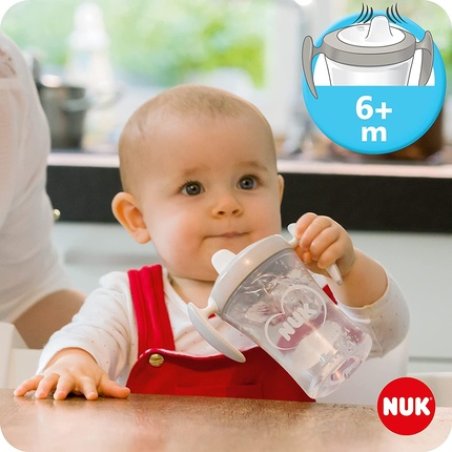 NUK Learn to Drink Set with Trainer Cup Learner Cup Magic Cup 360 Sippy Cup and Action Cup Toddler Cup 230ml BPA-Free